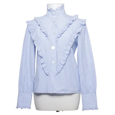 Bluse (Blå, Hvid) fra Custommade Økologisk bomuld