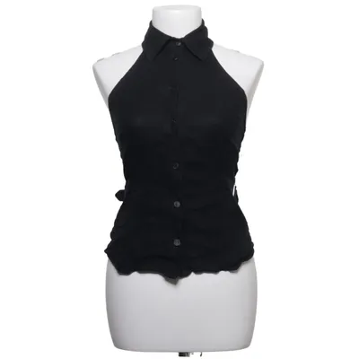 Halter neck top (Black) from Zara Linen, Viscose