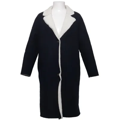 Jas (Blauw, Wit) van Zara Knitwear Polyester, Wol