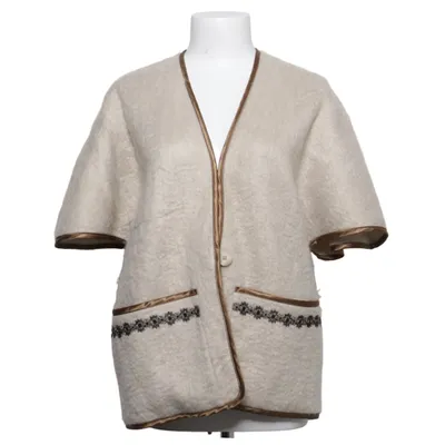 Cardigan (Beige, Brown) from Mablore Acrylic, Wool