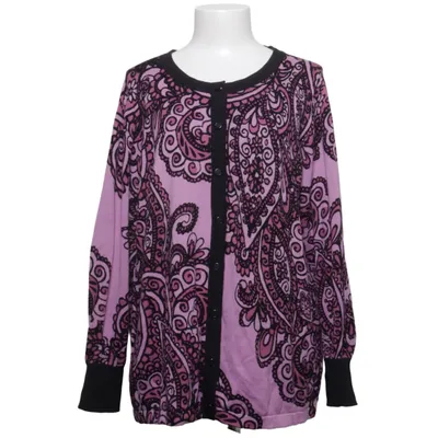 Cardigan (Pink, Sort) fra Bob Mackie Bomuld, Viscose