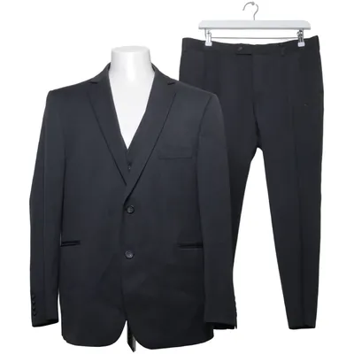 Kostym (Grå) från Dressmann Elastan, Polyester, Ull
