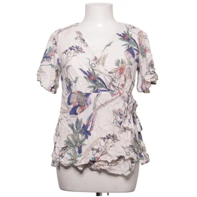 Blouse portefeuille (Beige, Multicolore) de Ml Coton, Élasthane, Viscose