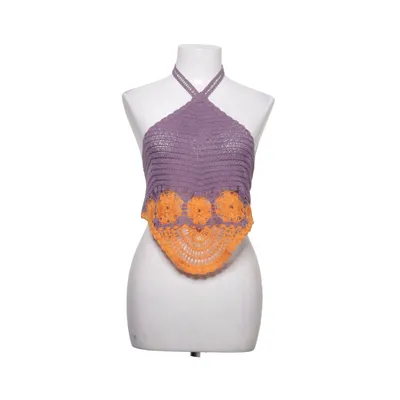 Halternecktopp (Lila, Orange) från Zara Polyester