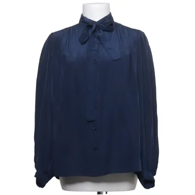 Pussy bow blouse (Blue) from Renzo Silk