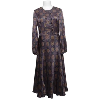 Robe longue (Bleu, Multicolore) de Caliban Soie