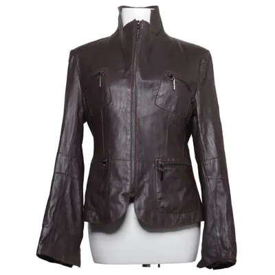 Veste en cuir (Marron) de Mark Adam Cuir, Polyester