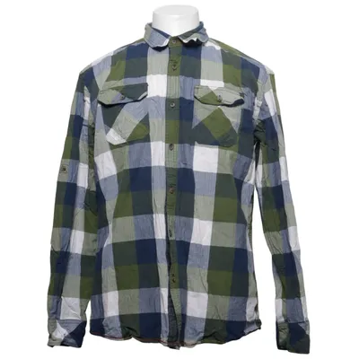 Flannel skjorte (Grøn, Blå, Hvid) fra Shine Fashion Bomuld