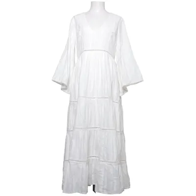 Robe longue (Blanc) de Malina Coton