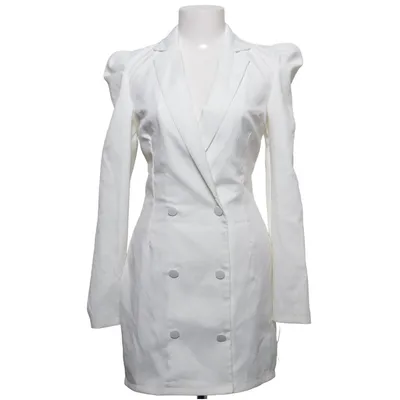 Klänning (Vit) från PrettyLittleThing Elastan, Polyester