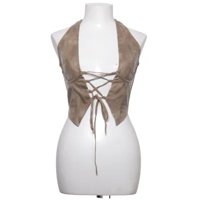 Haut dos-nu (Marron) de PrettyLittleThing Polyuréthane, Viscose