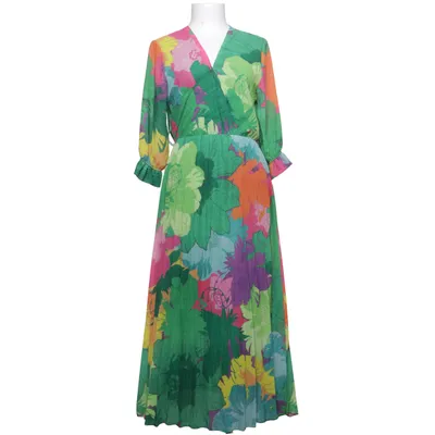 Robe longue (Vert, Multicolore) de New Collection Élasthane, Polyester, Viscose