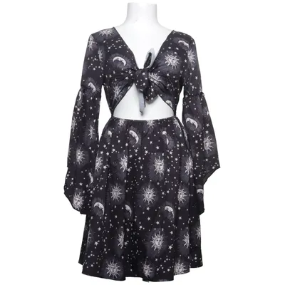 Kjole (Sort, Hvid) fra Romwe Polyester