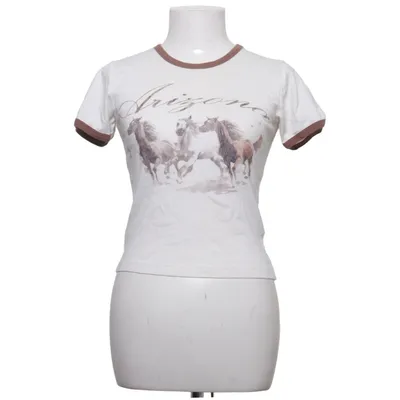 T-shirt (Hvid, Brun) fra BDG by Urban Outfitters Økologisk bomuld
