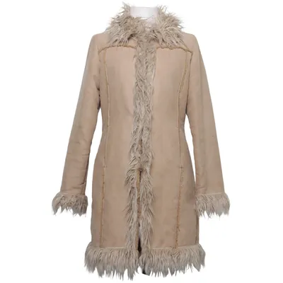 Veste en peau de mouton retournée (Beige) de Julien Polyester
