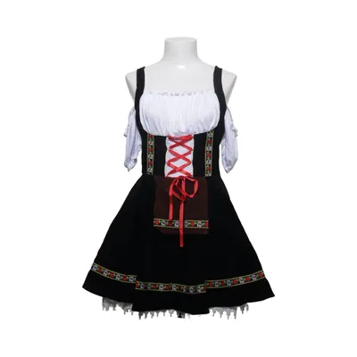 Dirndl (Black, White, Red) Polyester
