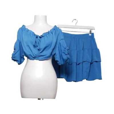 Sæt (Blå) fra Shein Curve Elastan, Polyester
