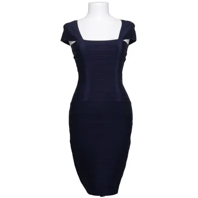 Jurk (Blauw) van Hervé Léger Elastaan, Nylon, Viscose