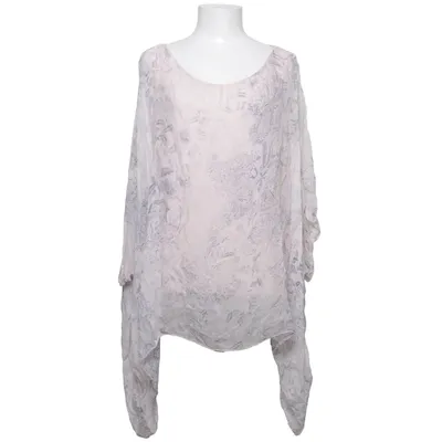 Blouse (Pink, Gray) from Made in italy Silk, Viscose