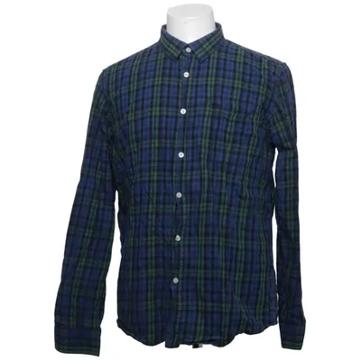 Flanellen overhemd (Blauw, Groen) van Homebound Katoen