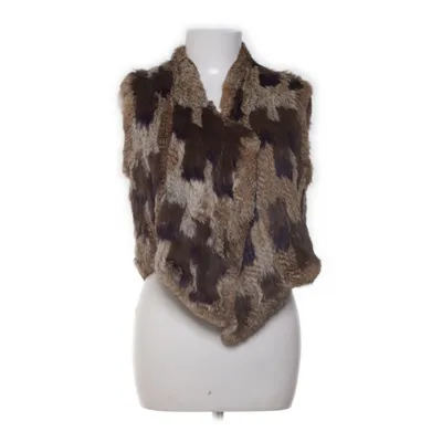 Bont gilet (Bruin, Lila, Grijs) van Antik Batik Konijnenbont