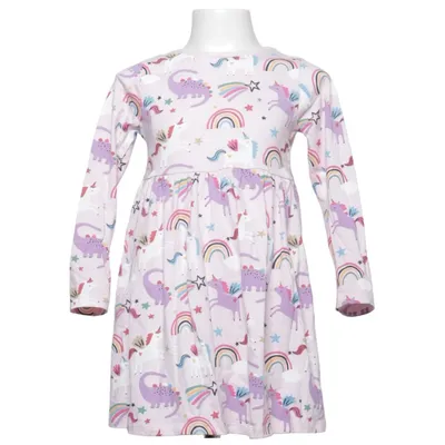 Dress (Pink, Multicolored) from Basics Cotton, Elastane