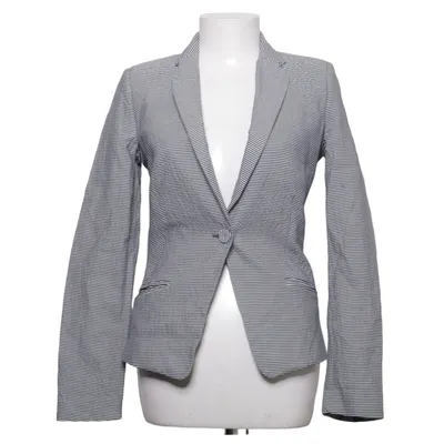 Blazer (Blue, White) from Mango Suit Acetate, Cotton, Elastane, Polyamide