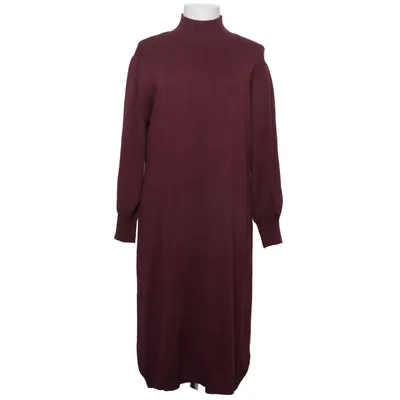 Jurk met col (Rood) van Minus Elastaan, Viscose