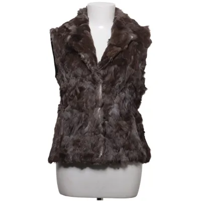 Gilet en fourrure (Marron) de Godske Simonsen Polyester, Fourrure de lapin