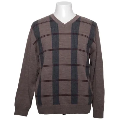 Pullover (Brown, Gray) from Wolsey Acrylic, Merino wool