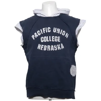 Kortärmad huvtröja (Blå, Vit) från Brooker Bomull