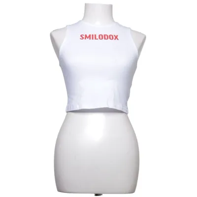 Tanktop (Wit) van Smilodox Katoen, Elastaan