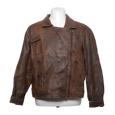 Läderjacka (Brun) Skinn, Polyester