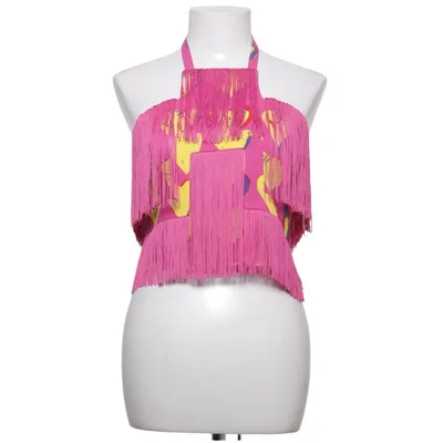 Halter neck top (Pink, Yellow, Multicolored) from Versace for H&M Elastane, Polyester, Silk