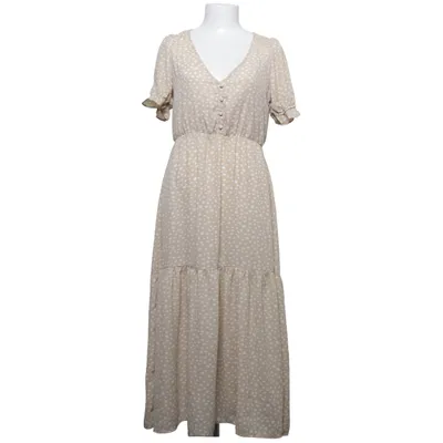 Robe longue (Beige, Blanc) de Gloria Jeans Polyester, Viscose