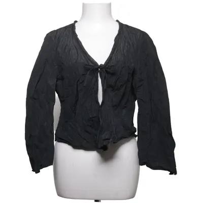 Blouse portefeuille (Noir) de Nienhaus Coton, Fibre métallique
