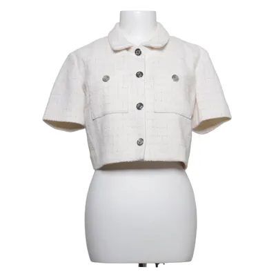 Veste (Blanc) de Maje Acrylique, Coton, Élasthane, Fibre métallique, Polyester