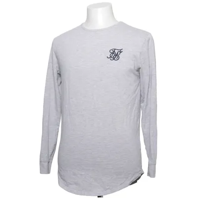 T-shirt à manches longues (Gris) de SikSilk Coton, Élasthane, Polyester