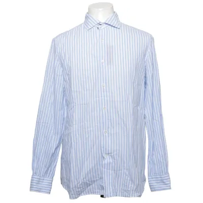 Shirt (Blauw, Wit) van Mazzarelli Katoen, Linnen