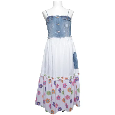 Jurk (Blauw, Wit, Meerkleurig) van Secret Season Katoen, Viscose