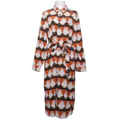Shirt dress (Orange, White, Multicolored) from Marks & Spencer Polyester