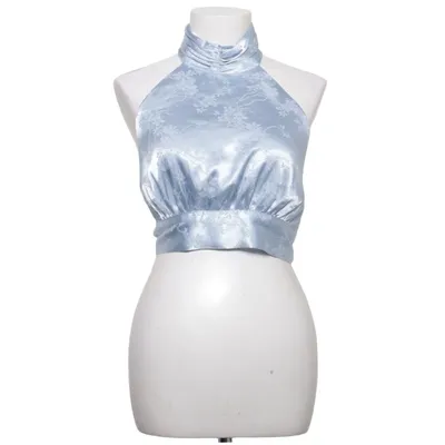 Halterneck top (Blå) fra Bik Bok Elastan, Polyester