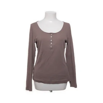 Henley shirt (Bruin) van H&M Basic Katoen, Elastaan