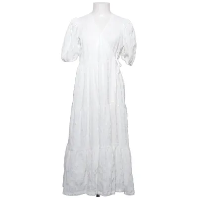 Wrap dress (White) from Monki Elastane, Polyester