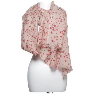 Shawl (Beige, Red) from Becksöndergaard Silk, Wool