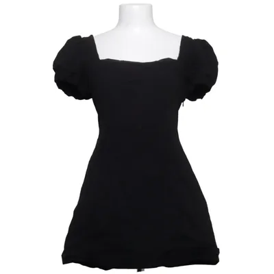 Kleid (Schwarz) von Zara Baumwolle, Leinen, Viskose