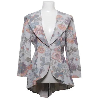Kavaj (Grå, Flerfärgad) från Classic Woman Linne, Polyester, Viskos