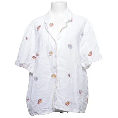 Pajama shirt (White, Multicolored) from Cape Daisy Cotton, Polyester