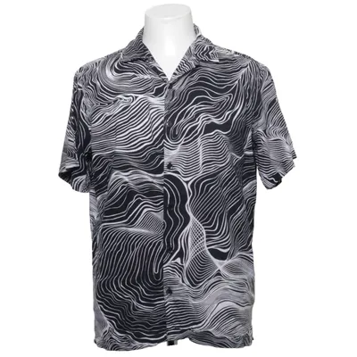 Short sleeve shirt (Black, White) from Icono Cotton, Viscose