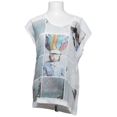 Top (White, Multicolored) from ALYSI Cotton, Silk, Viscose